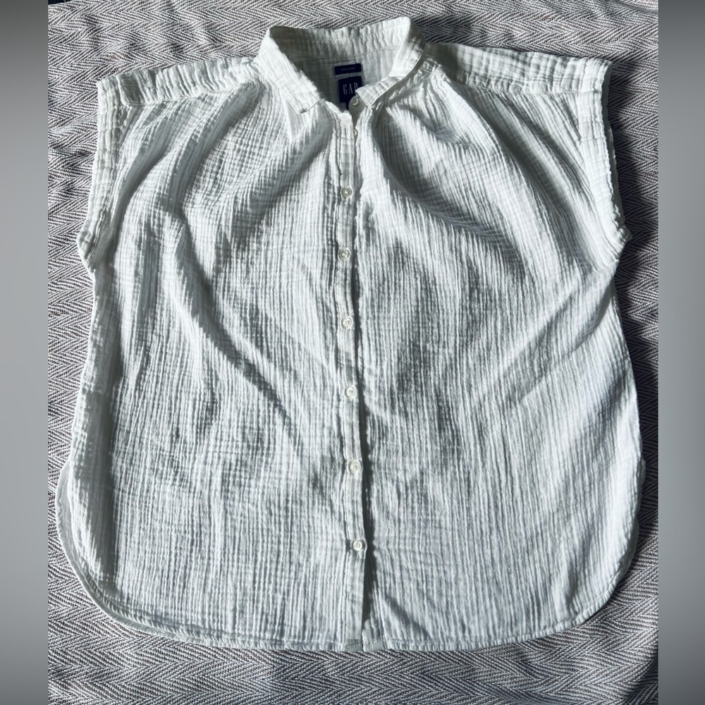 GAP Crinkle Gauze Cotton Top XL